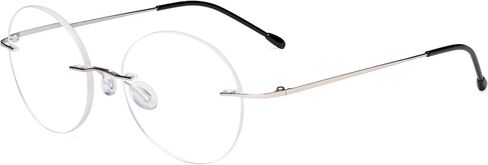 Eyekepper نظارات قراءة بدون إطار للنساء - قارئات دائرية بدون إطار للرجال جونميتال +2.00 in Kuwait