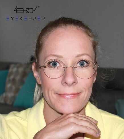 Eyekepper نظارات قراءة بدون إطار للنساء - قارئات دائرية بدون إطار للرجال جونميتال +2.00 in Kuwait