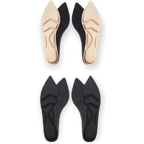 CB 2-Pairs 5D Sponge Insoles Shoe Inserts Liners Cushion Breathable Absorption Arch Pain Barefoot Support Heel Pain Relief Fit Women 5-8.5, Men 4-7, Nude in Saudi Arabia