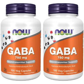 Now GABA 750mg, 100 Vcaps (2pack)