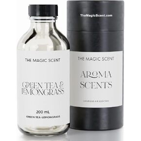 الرائحة السحرية - زيوت عطرية طبيعية بالكامل للعلاج بالرائحة العطرية، زيت عطري ممتاز لموزع الروائح العطرية والزيوت العطرية الآمنة والمهدئة لموزعات الرائحة الرائعة والشاي الأخضر وعشب الليمون، 200 مل in Kuwait
