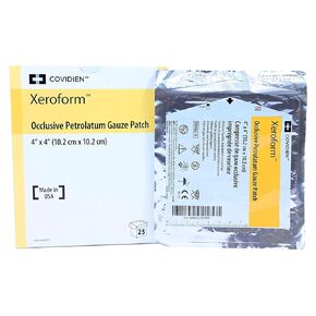 Xeroform Petrolatum Dressing Patch - 4 X 4 Inches, 25 ea (1 Pack)