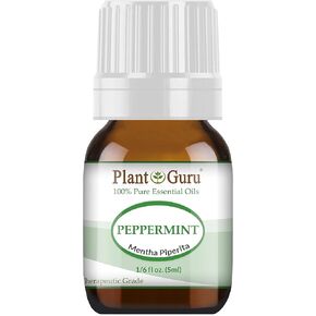 Peppermint Essential Oil 5 ml 100% Pure Undiluted Therapeutic Grade Extract of Mentha Piperita, Great for Aromatherapy Diffuser, Skin Body and Hair