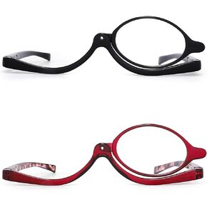JM 2 Pairs Makeup Reading Glasses Magnifying Flip Down Cosmetic Readers for Women +2.5 in Kuwait