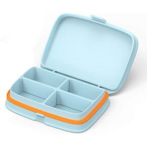 Waterproof Pill Case - Travel Pill Organizer Small Pill Box with Removable Compartments - Portable Pill Container Outdoor Pill Holder (Blue B) in Saudi Arabia