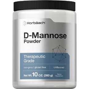D-Mannose Powder | 10oz | Vegetarian, Non-GMO, and Gluten Free Formula | Therapeutic Grade D-Mannose Supplement | Unflavored Powder | by Horbaach in Saudi Arabia