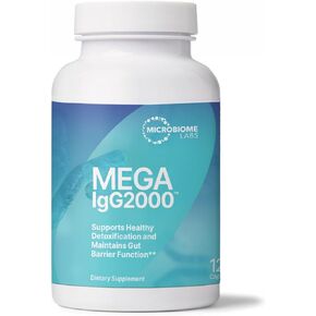 Microbiome Labs Mega IgG2000 - صحة الأمعاء + دعم التخلص من السموم مع تركيز الغلوبين المناعي - بديل اللبأ الخالي من اللاكتوز ومنتجات الألبان لصحة الجهاز الهضمي (120 كبسولة)