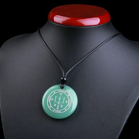 Archangel Raphael Pendant - Protection Necklace - Miraculous Medal for Men and Women - Genuine Gemstone Medallions - Spiritual Energy Amulet - High Frequency Crystal Pendant - Saint Raphael Sigil in Saudi Arabia