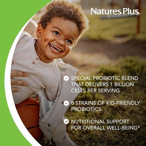 NaturesPlus Animal Parade AcidophiKidz, Berry Flavor - 90 Chewable, Animal-Shaped Tablets - Pack of 2 - with Probiotics, FOS & Grape Seed - 180 Total Servings in Kuwait