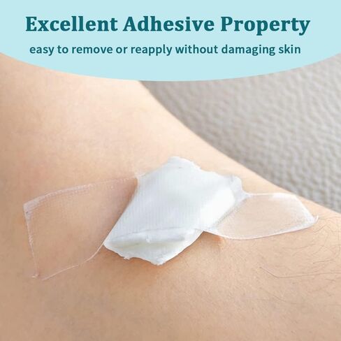 شريط طبي للإسعافات الأولية، شريط لاصق جراحي شفاف للجروح - 0.49 بوصة × 9.95 ياردة، 12 لفة in Kuwait