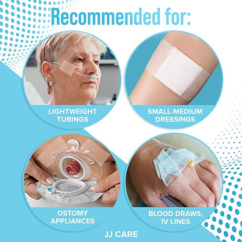 JJ CARE Micropore Tape [Pack of 8], 2" x 10 Yards, Breathable Paper Tape Medical Use, Latex-Free Paper Surgical Tape, Individually Boxed Paper Bandage Tape Rolls in Saudi Arabia