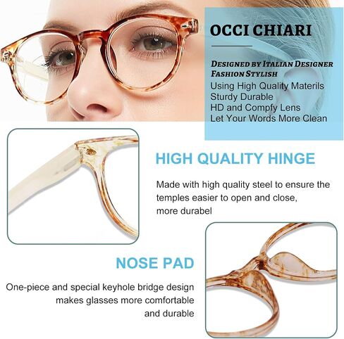 OCCI CHIARI نظارات القراءة للنساء قارئ قوي 1.0 1.25 1.5 1.75 2.0 2.25 2.5 2.75 3.0 4.0 5.0 6.0 in Saudi Arabia