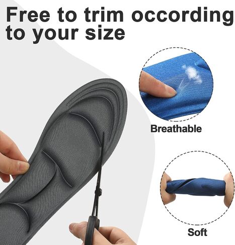 24 Pairs 3D Memory Foam Shoe Inserts for Men Women Arch Support Insoles Sponge Shoe Insoles Breathable Innersoles for Massaging, Arch Pain and Foot Pain Relieve in Saudi Arabia