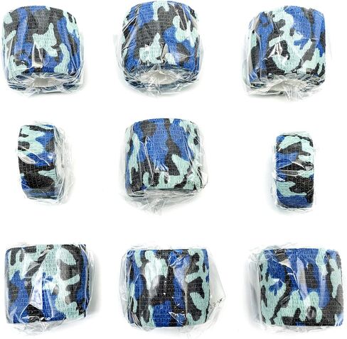 FRESINIDER 16 Rolls Self Adhesive Wrap Athletic Tape Gauze,Medical Bandage,Breathable Elastic Cohesive Bandage for Sports Injury & Pet (Camo) in Saudi Arabia