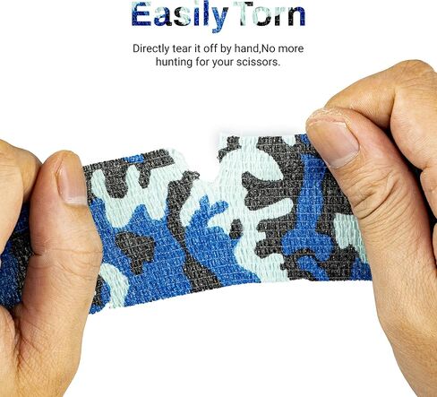 FRESINIDER 16 Rolls Self Adhesive Wrap Athletic Tape Gauze,Medical Bandage,Breathable Elastic Cohesive Bandage for Sports Injury & Pet (Camo) in Saudi Arabia