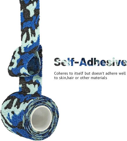 FRESINIDER 16 Rolls Self Adhesive Wrap Athletic Tape Gauze,Medical Bandage,Breathable Elastic Cohesive Bandage for Sports Injury & Pet (Camo) in Saudi Arabia
