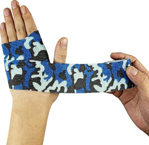 FRESINIDER 16 Rolls Self Adhesive Wrap Athletic Tape Gauze,Medical Bandage,Breathable Elastic Cohesive Bandage for Sports Injury & Pet (Camo) in Saudi Arabia