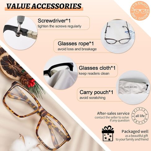 MARE AZZURO Oversized Reading Glasses Women Large Head Readers 1.0 1.25 1.5 1.75 2.0 2.25 2.5 2.75 3.0 3.5 4.0 5.0 6.0 in Kuwait