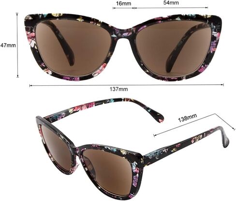 VITENZI Full Reader Sunglasses for Women Tinted Reading Sun Glasses with Built In Full Readers, Gela in Kuwait