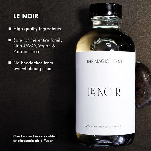 زيوت "لو نوير" من ماجيك سينت لموزع الزيوت العطرية - التدفئة والتهوية والتهوية والتبريد بالموجات فوق الصوتية المستوحاة من الفندق الإصدار في ميامي - الزيوت العطرية لموزعات الروائح العلاجية (200 مل) in Kuwait