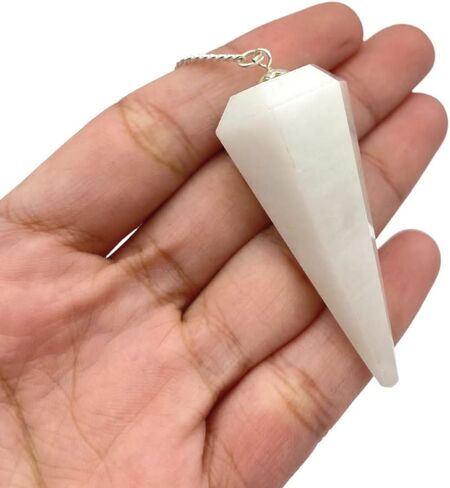 مجموعة GEMSCITE مكونة من 5 قطع من بندول حجر القمر والأحجار الكريمة بألوان قوس قزح، هدية نفسية قوية للتأمل، هدية فنغشوي الصحية، الثروة، الريكي، داوسينج، طاقة العافية، كريستال، شفاء ميتافيزيقي من الهند in Kuwait