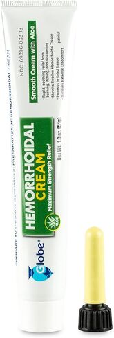 Globe (2 Pack) Hemorrhoid Cream, Relief with Aloe, (1.8 Ounce Tube) Relief from Hemorrhoids, Piles, Itching, Burning, Discomfort, & More in Saudi Arabia