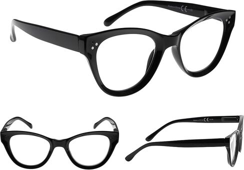 Gr8Sight 4-Pack Ladies Oversize Reading Glasses Cateye Design Readers Eyeglasses For Women in Kuwait
