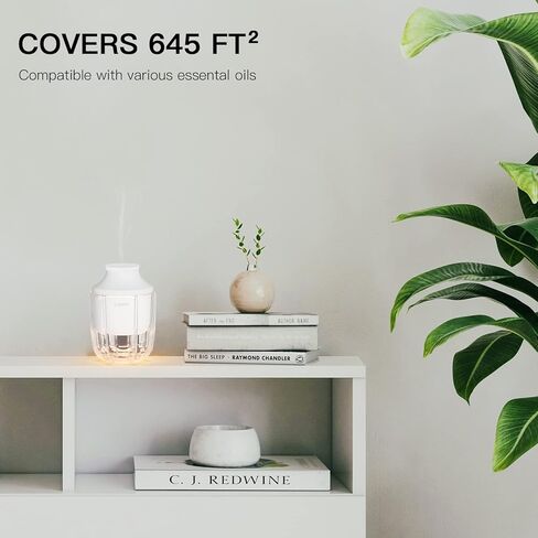 ال او اكس اي ام موزع زيوت عطرية بدون ماء من جورفا مع تقنية استنشاق للغرف الكبيرة والمنزل والسيارة والمكتب، موزع روائح محمول لاسلكي فائق الهدوء يعمل بالبطارية (ابيض) in Kuwait