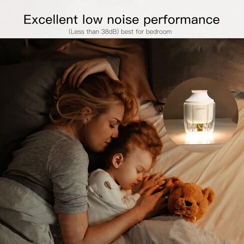 ال او اكس اي ام موزع زيوت عطرية بدون ماء من جورفا مع تقنية استنشاق للغرف الكبيرة والمنزل والسيارة والمكتب، موزع روائح محمول لاسلكي فائق الهدوء يعمل بالبطارية (ابيض) in Kuwait