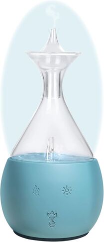Pure Essential Oil Nebulizing Diffuser Made of Wood and Glass. Waterless Oil Diffuser, No Heat, No Plastic Oil Contact, Classic Decorative Aromatherapy Vaporizer for Home or Healthcare Practice. in Saudi Arabia