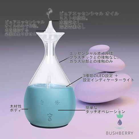 Pure Essential Oil Nebulizing Diffuser Made of Wood and Glass. Waterless Oil Diffuser, No Heat, No Plastic Oil Contact, Classic Decorative Aromatherapy Vaporizer for Home or Healthcare Practice. in Saudi Arabia