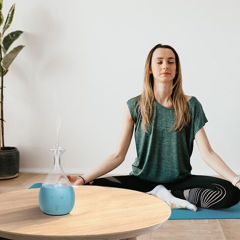 Pure Essential Oil Nebulizing Diffuser Made of Wood and Glass. Waterless Oil Diffuser, No Heat, No Plastic Oil Contact, Classic Decorative Aromatherapy Vaporizer for Home or Healthcare Practice. in Saudi Arabia