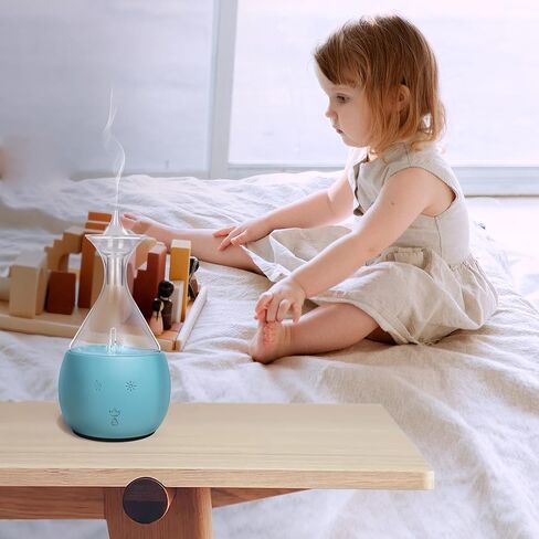 Pure Essential Oil Nebulizing Diffuser Made of Wood and Glass. Waterless Oil Diffuser, No Heat, No Plastic Oil Contact, Classic Decorative Aromatherapy Vaporizer for Home or Healthcare Practice. in Saudi Arabia