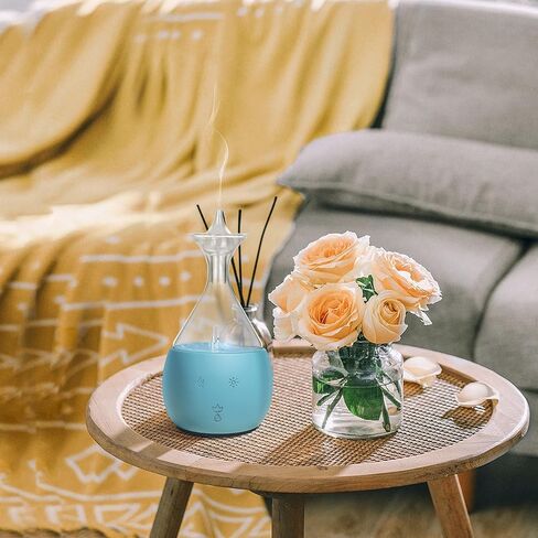 Pure Essential Oil Nebulizing Diffuser Made of Wood and Glass. Waterless Oil Diffuser, No Heat, No Plastic Oil Contact, Classic Decorative Aromatherapy Vaporizer for Home or Healthcare Practice. in Saudi Arabia