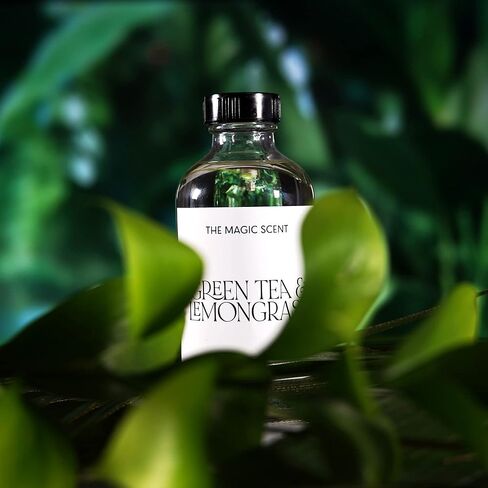 الرائحة السحرية - زيوت عطرية طبيعية بالكامل للعلاج بالرائحة العطرية، زيت عطري ممتاز لموزع الروائح العطرية والزيوت العطرية الآمنة والمهدئة لموزعات الرائحة الرائعة والشاي الأخضر وعشب الليمون، 200 مل in Kuwait