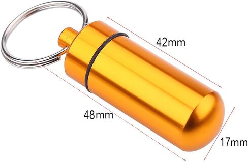 9pcs Mini Pill Box Holder Waterproof Aluminum Medicine Pill Case Organizer with Keychain Outdoor in Saudi Arabia