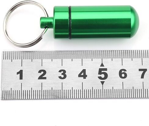 9pcs Mini Pill Box Holder Waterproof Aluminum Medicine Pill Case Organizer with Keychain Outdoor in Saudi Arabia