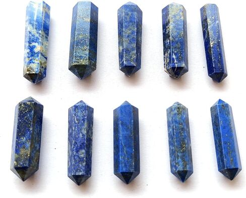 GEMSCITE 5 قطع من الكوارتز الشفاف المزدوج إنهاء كريستال شفاء لصنع المجوهرات قلادة سلك لف قلادة شبكات كريستال in Kuwait