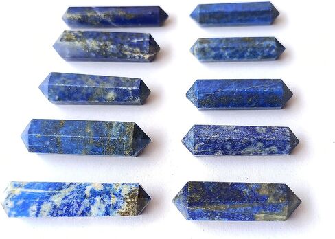 GEMSCITE 5 قطع من الكوارتز الشفاف المزدوج إنهاء كريستال شفاء لصنع المجوهرات قلادة سلك لف قلادة شبكات كريستال in Kuwait