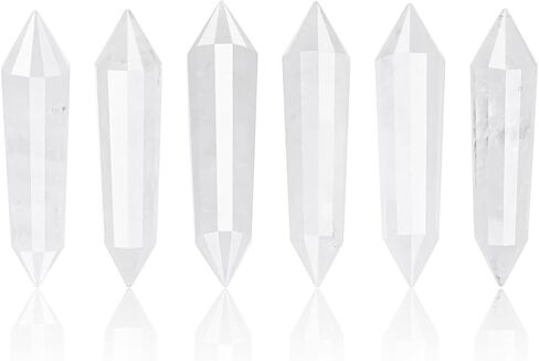CrystalTears واضح الكوارتز الكريستال نقطة العصا بلورات الشفاء الطبيعية برج الأحجار الكريمة الأوجه الصخور الكوارتز الكريستال شريط المنشور لريكي شفاء التأمل تخفيف القلق الكريستال هدية العلاج ديكور in Kuwait