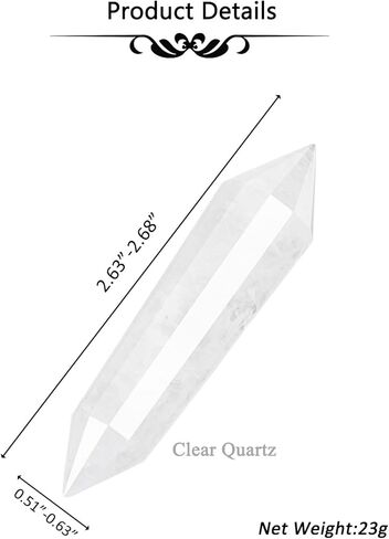 CrystalTears واضح الكوارتز الكريستال نقطة العصا بلورات الشفاء الطبيعية برج الأحجار الكريمة الأوجه الصخور الكوارتز الكريستال شريط المنشور لريكي شفاء التأمل تخفيف القلق الكريستال هدية العلاج ديكور in Kuwait