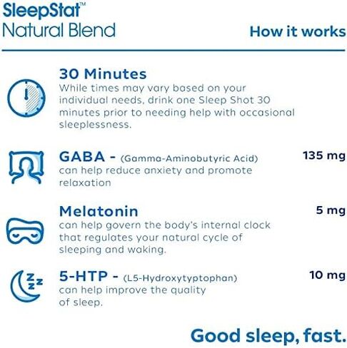 مشروب مكمل للمساعدة على النوم من دريم ووتر؛ الميلاتونين 5 ملغ، غابا، 5-بالمشاركة؛ خالٍ من السكر، نكهات طبيعية، بدون ألوان مضافة، 2.5 أونصة من لقطات النوم السائلة، رحيق الليل، 12 قطعة in Kuwait