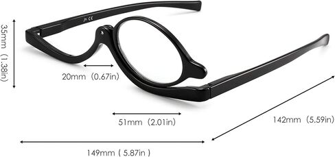 JM 2 Pairs Makeup Reading Glasses Magnifying Flip Down Cosmetic Readers for Women +2.5 in Kuwait