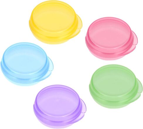 صندوق تنظيم حبوب الدواء الصغيرة من دبليو ال اتش واي اف، 5 قطع من حافظة حبوب الدواء الصغيرة المحمولة للسفر، منظم ادوية شفاف دائري حاوية فيتامين للسفر في الهواء الطلق in Kuwait