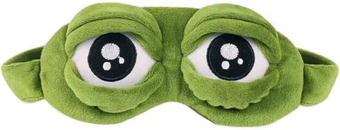 Cute Green Frog Funny Eye Masks for Adults Kids Funny Blindfold with Eyes Open Sleep Mask Sleep Mask for Sleeping in Kuwait