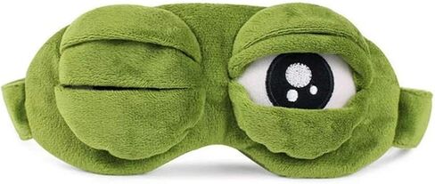 Cute Green Frog Funny Eye Masks for Adults Kids Funny Blindfold with Eyes Open Sleep Mask Sleep Mask for Sleeping in Kuwait
