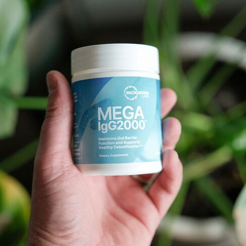 Microbiome Labs Mega IgG2000 - صحة الأمعاء + دعم التخلص من السموم مع تركيز الغلوبين المناعي - بديل اللبأ الخالي من اللاكتوز ومنتجات الألبان لصحة الجهاز الهضمي (120 كبسولة) in Kuwait