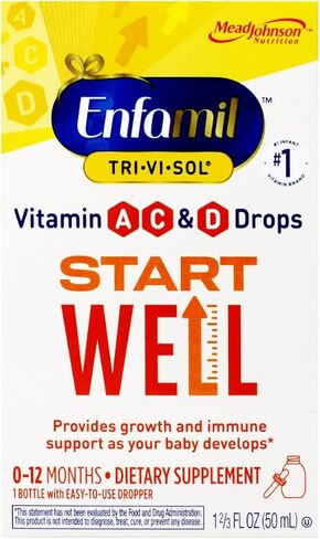 Enfamil Tri-Vi-Sol فيتامينات A وD وC قطرات مكملة للرضع، 50 مل in Saudi Arabia
