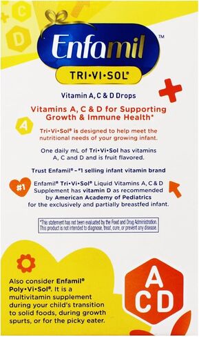 Enfamil Tri-Vi-Sol فيتامينات A وD وC قطرات مكملة للرضع، 50 مل in Saudi Arabia