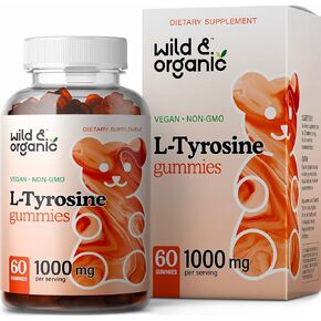 L-Tyrosine Gummies 1000mg - Nootropics Brain Support Supplement Gummy - Mood Boost, Neuro Health, Memory & Focus Supplement - Stress Support - 60 Chewables in Saudi Arabia